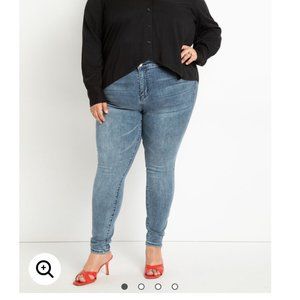 Eloquii Gena Fit Olivia Sculpting Skinny Jean Medium Wash 18G